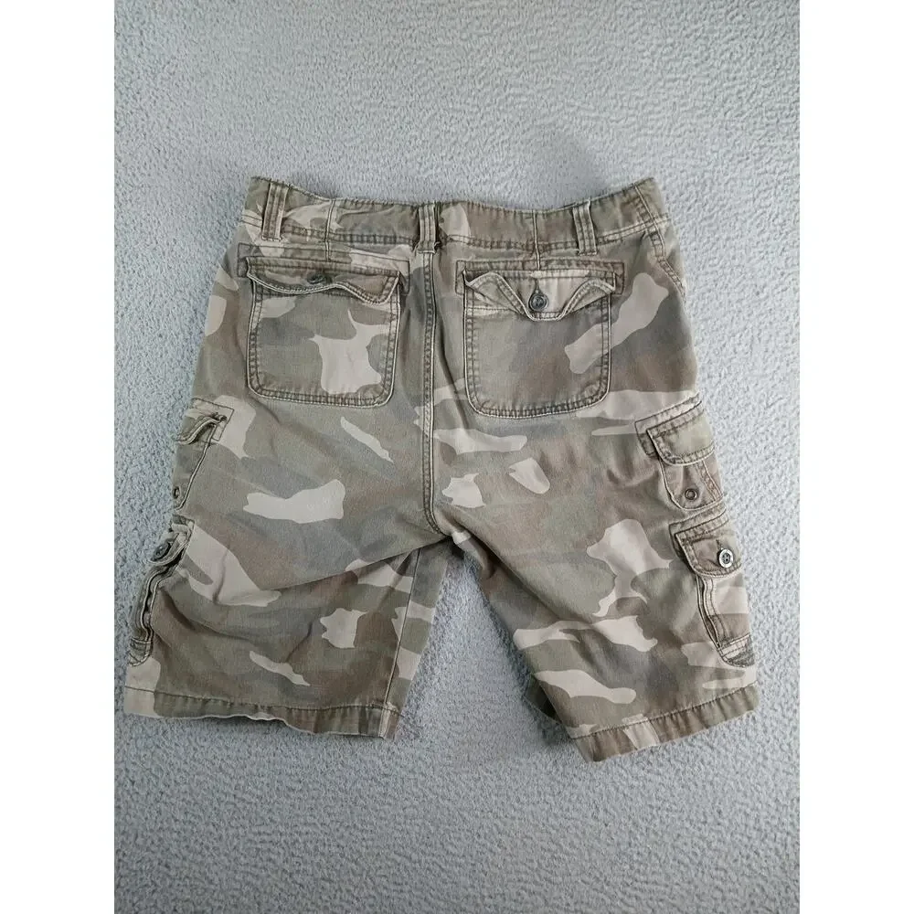 Iron Co Shorts Mens 32 Camo Cargo Pockets Stretch 9